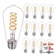 12 PCS Dimmable Vintage LED Edison Bulbs, 6W Equivalent 60 Watt, 2700k 12pack