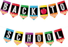 Welcome Back to School Banner Garland for Classroom Bulletin Board Decorations F