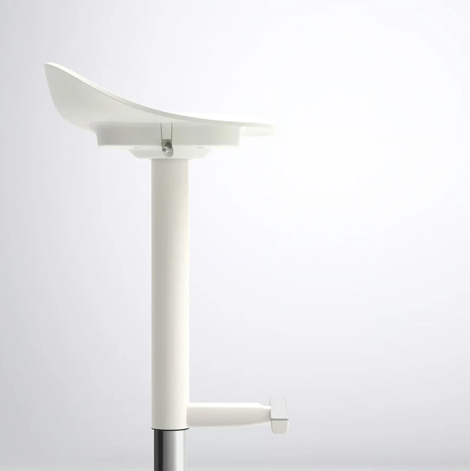 IKEA JANINGE Bar Stool White 76 cm Adjustable Swivel Kitchen Counter Chair - Image 3 of 4