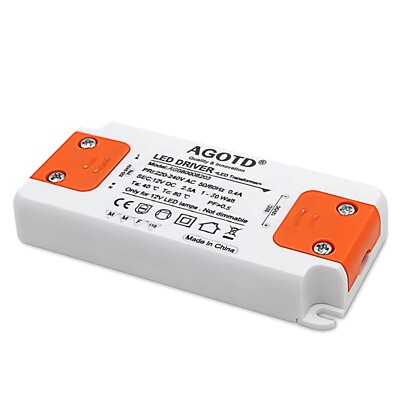 Effizienter 12V LED Transformator 1-30W    für Strips und Spots zu Hause