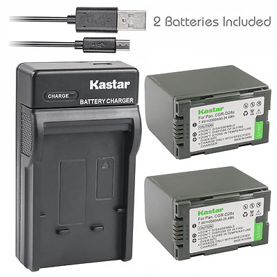 Kastar Battery Charger Kit For Panasonic CGR-D08/D14/D16/D28 Series Camcorders