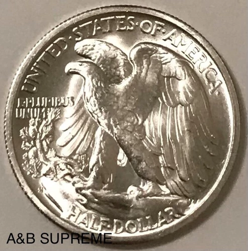 Walking Liberty Half Dollar "S" Mint Mark From Estate OBW Roll CHOIC-GEM Bu Unc.
