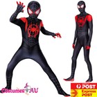 Boys Miles Morales Spiderman Costume Kids Child Spider-Man Superhero Jumpsuit