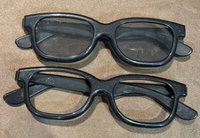 BLACK GLASSES COSTUME ACCESSORY 2-PAIRS