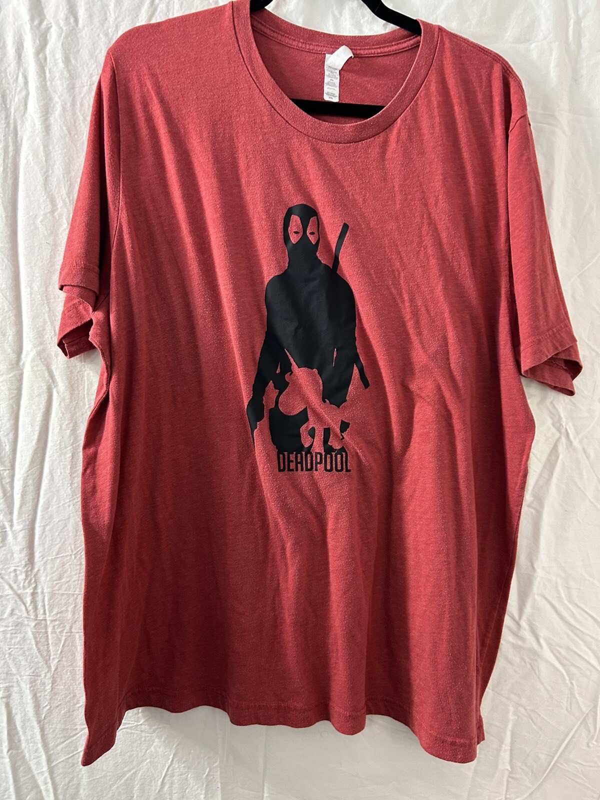 PONY Bella Canvas T Shirt Rossa Deadpool Unicorno Uomo Taglia XL