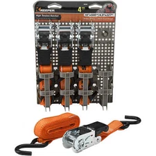 KEEPER RATCKET TIE DOWNS 05506 15' 500LB PADDED HANDLES 4-PACK BRAND NEW