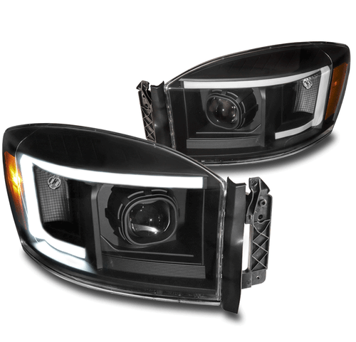 For 06-08 Dodge Ram 1500 2500 3500 LED Projector Headlights Headlamp Lamp Black - Bild 1 von 8