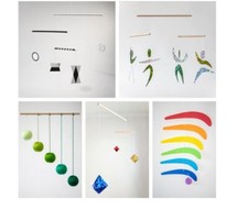 Montessori Mobiles with Hanger. Nursery Mobile-Handmade-Set of 5-New
