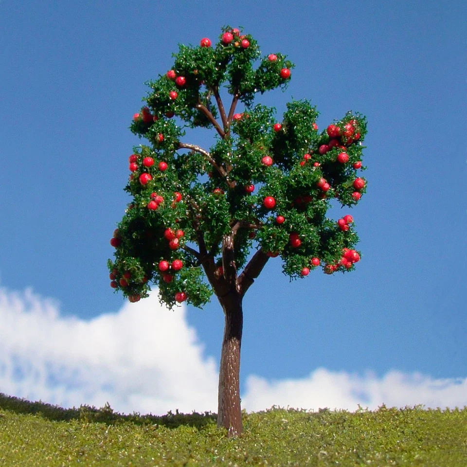 20pcs O Scale Pagoda Model Trees with Red Fruits 1:50 Railroad Landscape 11CM - Image 4 of 4