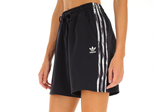 XS Adidas X DANIELLE CATHARI SHORTS Black Satin Limited Edition - Afbeelding 1 van 5