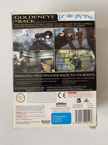 Goldeneye 007 Limited Edition with Gold Classic Controller Pro Wii GC PAL - Picture 2 of 10
