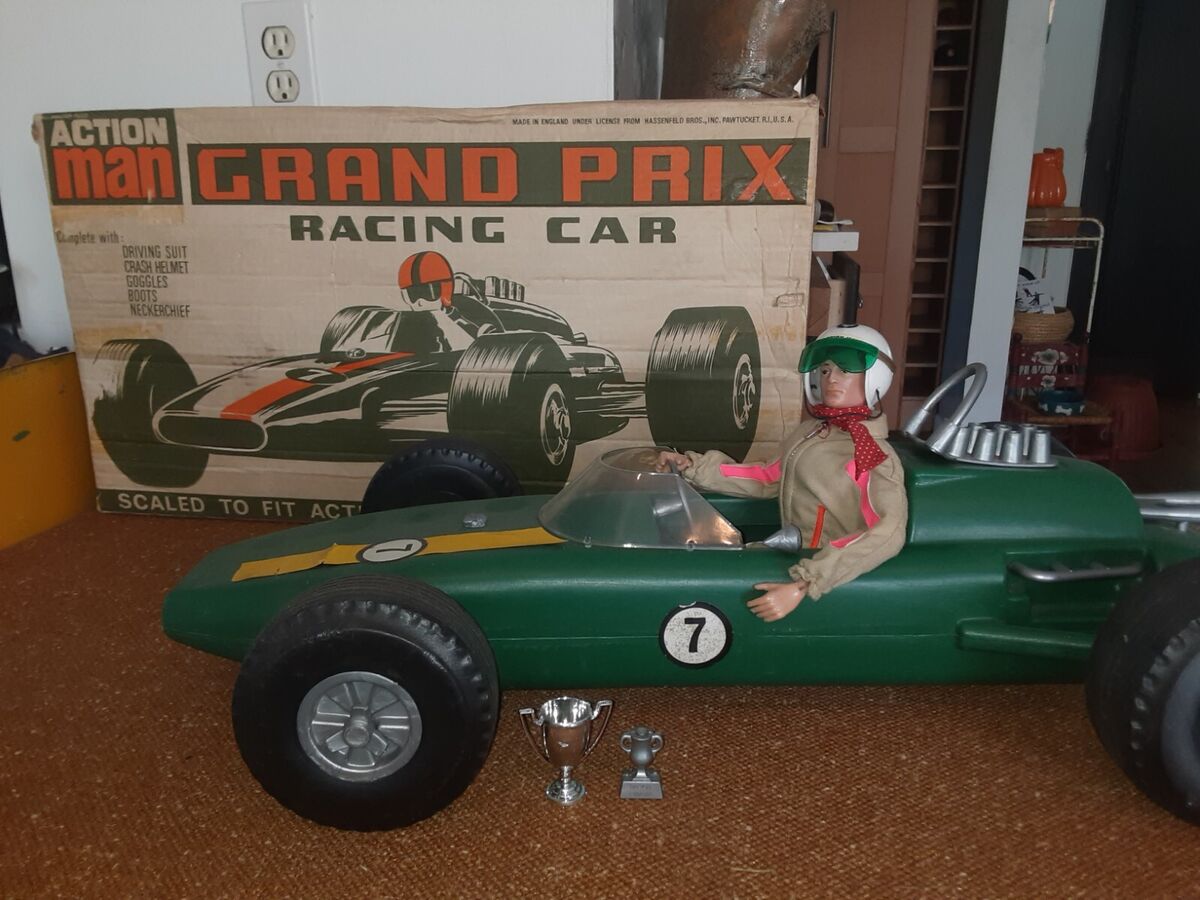 GI JOE 1964 PALITOY ACTION MAN GRAND PRIX RACING CAR w/ BOX GI JOE 1964 PALITOY ACTION MAN GRAND PRIX RACING CAR w/ BOX