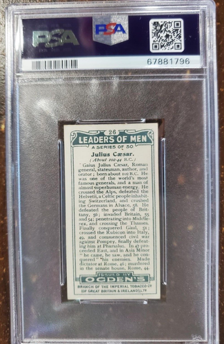 1924 Ogden's Ltd - Leaders of Men #26 - Julius Caesar - PSA 2.5... - Picture 2 of 4