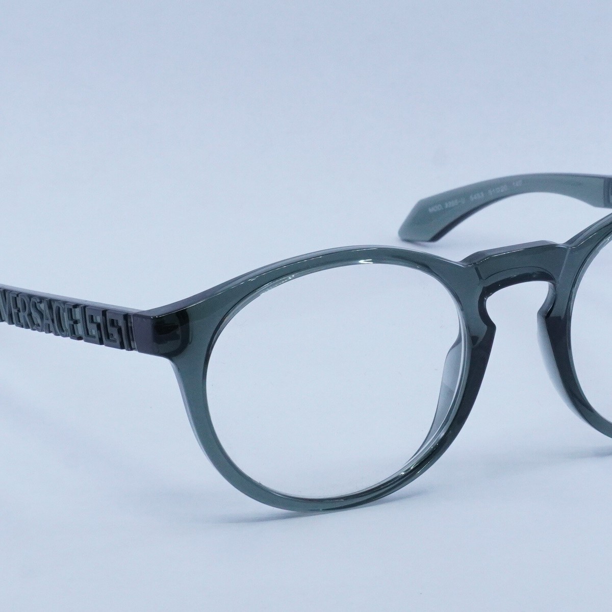 New Versace VE3355U 5453 Eyeglasses - Grey Transparent Frame - Lowest price! Versace VE3355U Wayfarer Eyeglasses | EyeOns.com main image 3