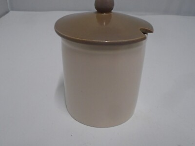 Vintage Poole Keramik Möwe grau Honig Marmelade Topf & Deckel H.11 cm
