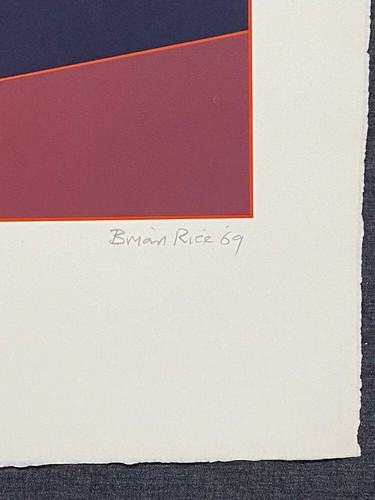 Brian Rice Odeon Original 1969 Limited Edition Art Signed Silkscreen - Picture 4 of 9