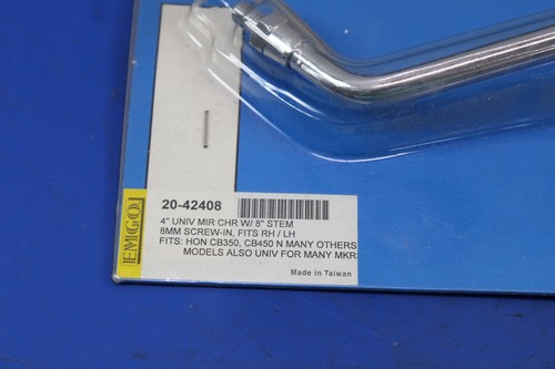 Side View Mirror Screw In 8 Inch Stem Right Or Left 20-42408 - Picture 3 of 4