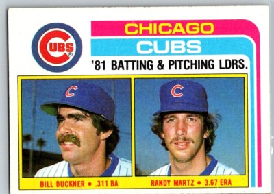 1982 Topps - Team Checklist #456 Bill Buckner, Randy Martz Cubs