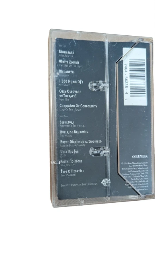 Nativity In Black A Tribute To Black Sabbath Cassette Tape (Columbia 1994) Foto 4 de 4