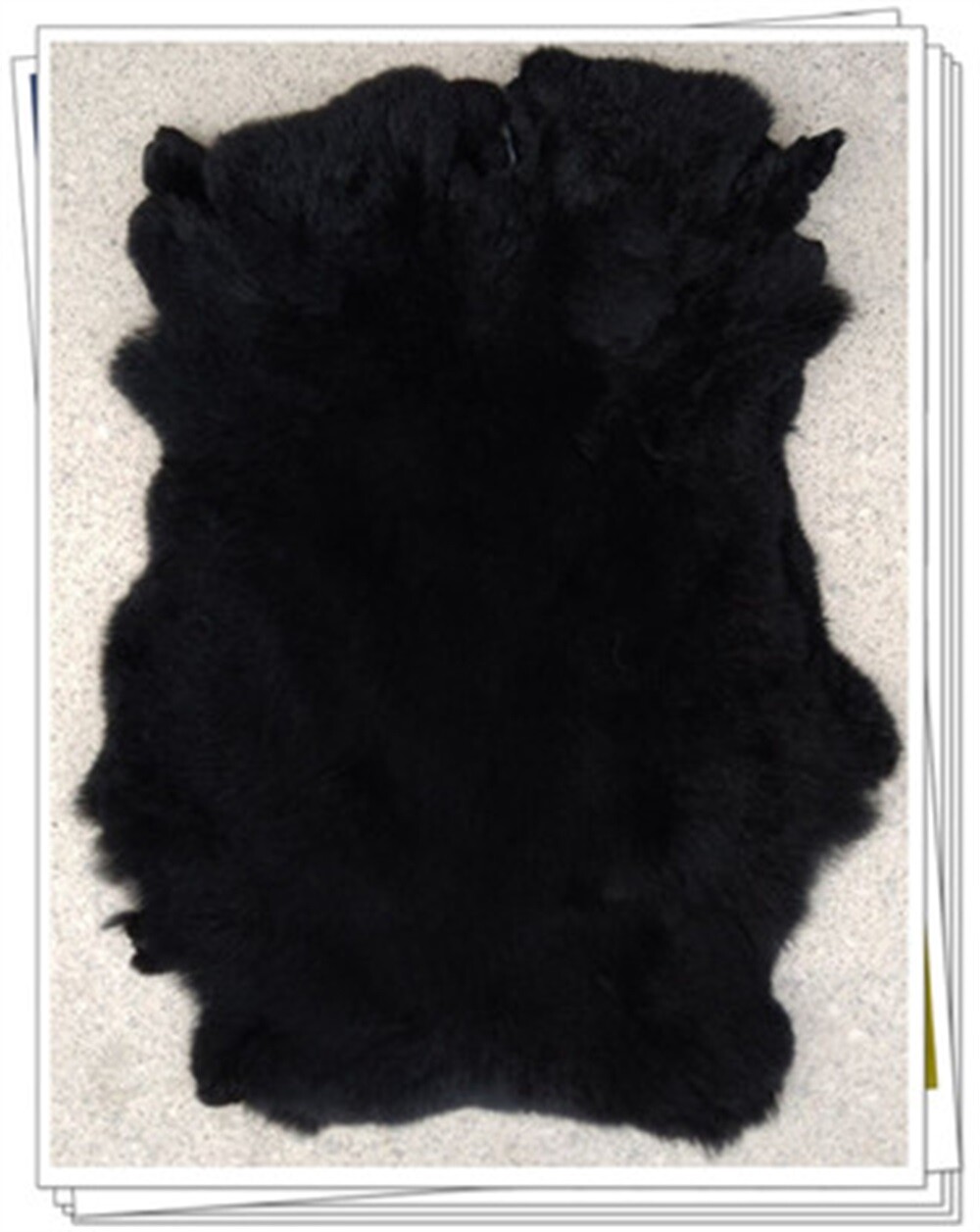5xGenuine Natural Rabbit Fur Skin Tanned Leather Hides Craft Decor Gray Pelt Fur