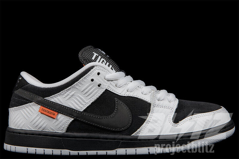 NIKE SB DUNK LOW PRO QS TIGHTBOOTH Sz 6.5-15 FD2629-100 WHITE BLACK ORANGE