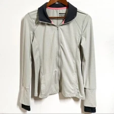 Layer 8 Jacket Lightweight Full Zip Running Athletic Quick Dry Gray Size Small
