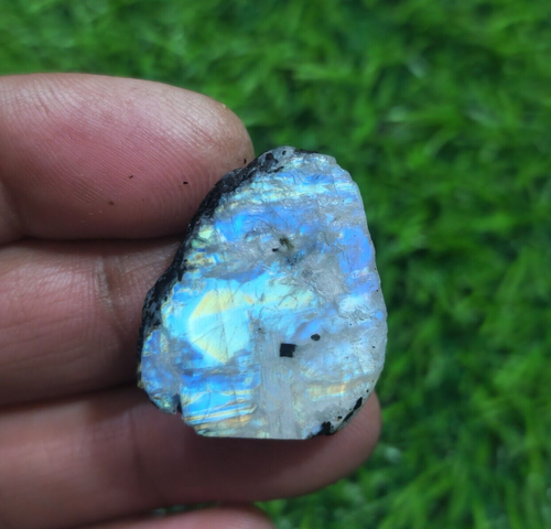100% Natural Blue Rainbow Moonstone Rough Crystals & Mineral Specimens Gemstone - Picture 8 of 21