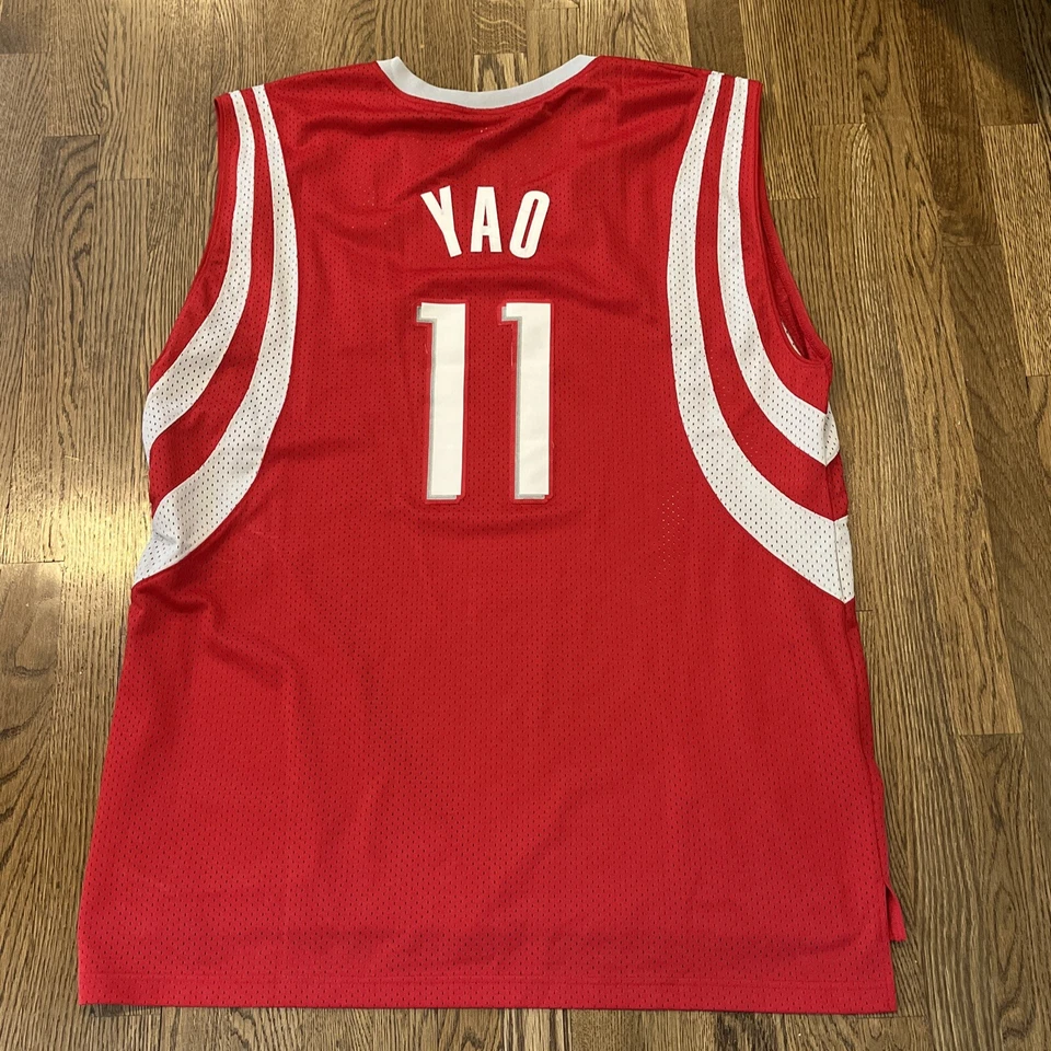 Camiseta Yao Ming Houston Rockets para hombre talla 2XL reebok roja cosida Foto 2 de 4