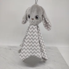BooginHead Pacipal Plush Teether Lovey Bunny Pacifier Hold Security Blanket 12"