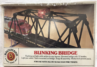 HO TRAINS - BACHMANN 3029 - BLINKING BRIDGE KIT - NEW -NOS (F81)