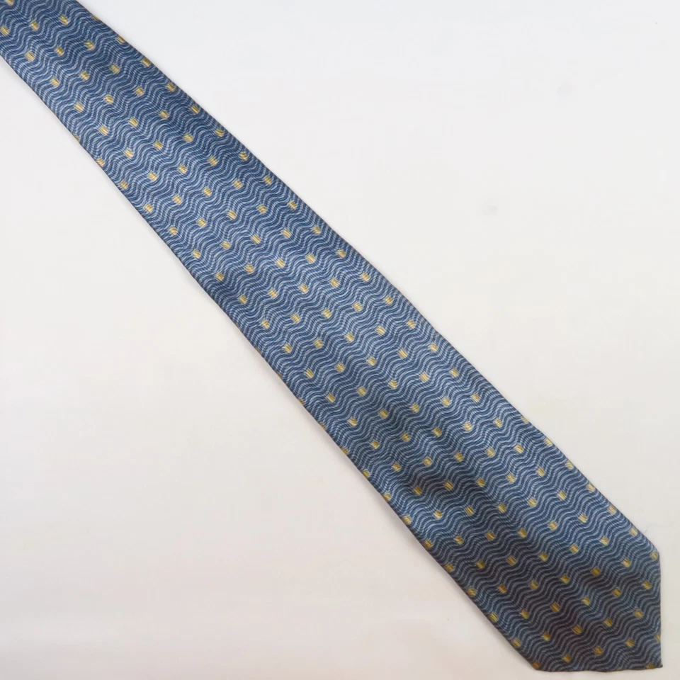 Van Heusen синий волны горошек геометрический абстрактный мужской галстук 58 x 3,75 современный - Изображение 2 из 4