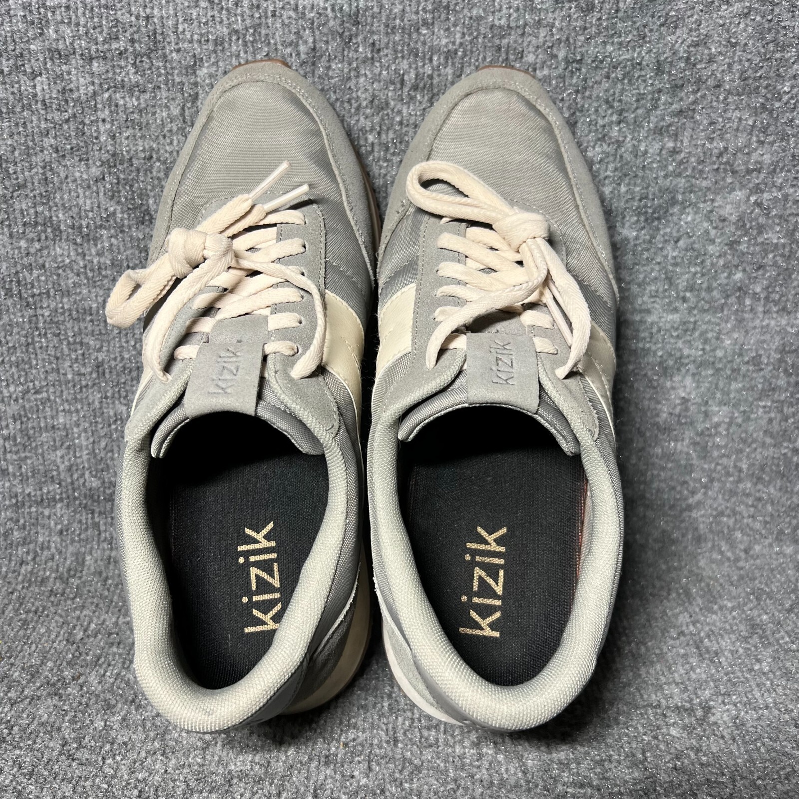 SAOLA Scarpe da ginnastica Kizik Milan DMILGG07 1D unisex M9 W10 5 grigio bianco scamosciato