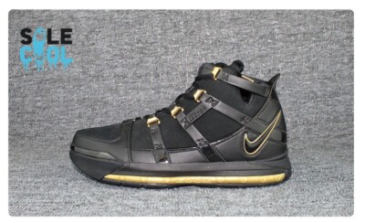 NIKE ZOOM LeBron Black Gold Revlon High Top Men's Shoes Sneakers  AO2434-001