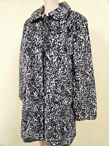 DENNIS BY DENNIS BASSO MULTICOLOR FAUX FUR LONG SLEEVE COAT SIZE 1X - NWT - Picture 5 of 7