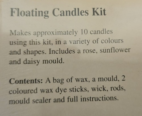 Avon Floating Candle Making Kit - Makes 10 Candles Approx. Unopened - Picture 3 of 4