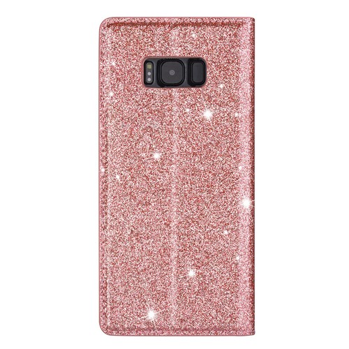 Glitter Wallet Case Magnetic Flip Cover for Samsung Galaxy S10e/S9/S8+/S7 Edge - Picture 4 of 33