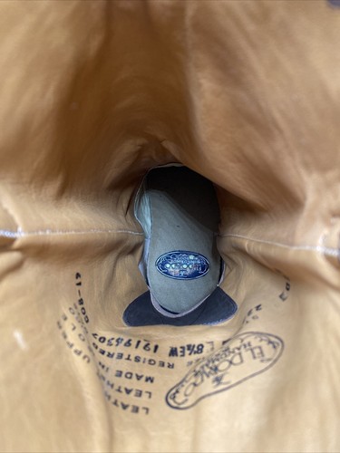 El Dorado Handmade Men's Tan Oiled Roper Boots Medium Toe Brown Size 8.5EW - Picture 7 of 9