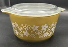 VTG Pyrex Spring Blossom Daisy 473-B Casserole Dish With Lid 1 Qt
