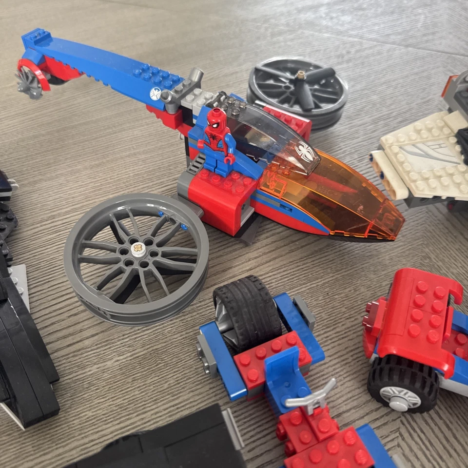 Lote de Lego Star Wars Marvel & City Vehículos Coches Barco Moto Incompleto Foto 2 de 4