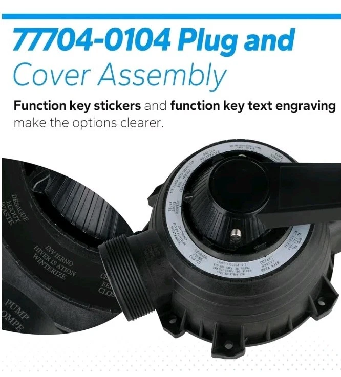 Plug and Cover Assembly fit for Sta-Rite Filter Multiport Valve, 77704-0104 Pool - Image 4 of 4