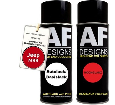 Spraydose für Jeep MRR High Octane Red Perl Basislack Klarlack Sprühdose 400ml