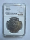 1880-O Micro O $1 Morgan Silver Dollar, Graded, AU Detail