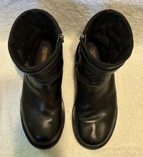 Bottes moto homme Harley Davidson 91724 cuir noir double boucle 10,5 - Photo 7/17