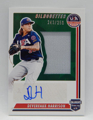2022 Panini USA Stars & Stripes Baseball - Patch Auto /250 - DEVEREAUX HARRISON