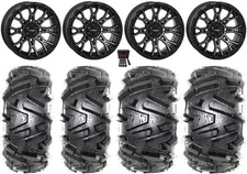 System 3 ST-6 14" Wheels Dark Tint 26" Moto MTC Tires Kawasaki Mule Pro FXT KRX