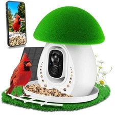Metal Smart Bird Feeder with Camera,Solar Powered Camera Bird Feeders for 