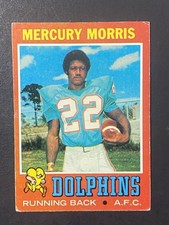 1971 Topps Football # 91 Mercury Morris RC VG-VGEX f1