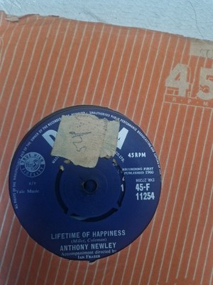 ANTHONY NEWLEY-IF SHE SHOULD COME TO YOU-LIFETIME OF HAPPINESS-7''VINYL 45-V/G+