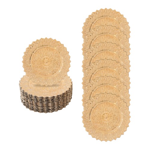13in 50pcs Antique Charger Plates For Wedding Party Table Decoration For Banquet - Bild 3 von 13