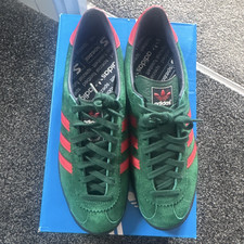 adidas Blackburn SPZL Men's Low Top Trainers Green/Red Suede UK 10 FY1158
